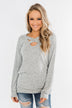 Dance The Day Away Criss Cross Top- Heather Grey