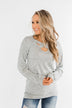 Dance The Day Away Criss Cross Top- Heather Grey