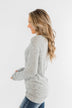 Dance The Day Away Criss Cross Top- Heather Grey