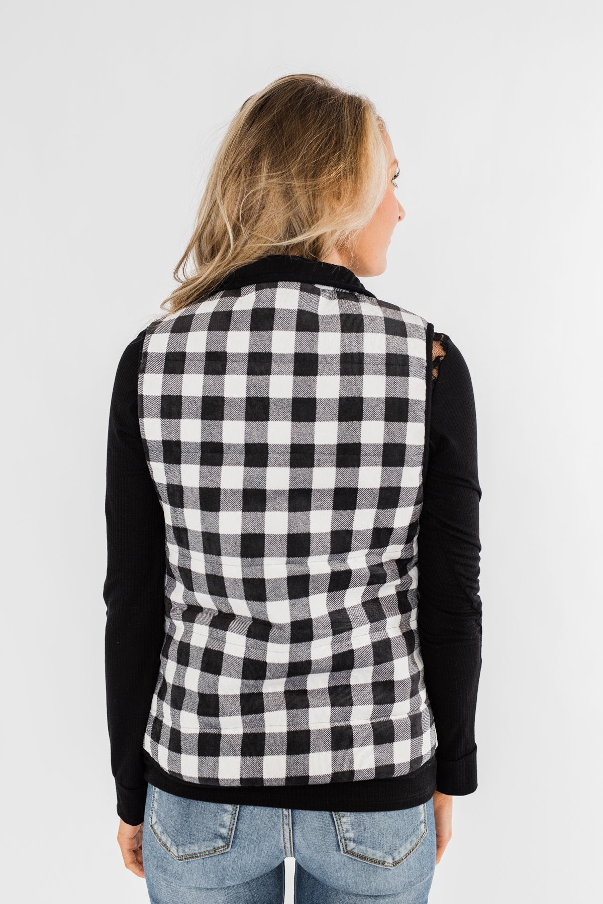Keep It Cool Vest- White Buffalo Plaid