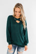 Dance The Day Away Criss Cross Top- Emerald Green