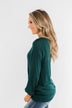 Dance The Day Away Criss Cross Top- Emerald Green