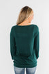 Dance The Day Away Criss Cross Top- Emerald Green