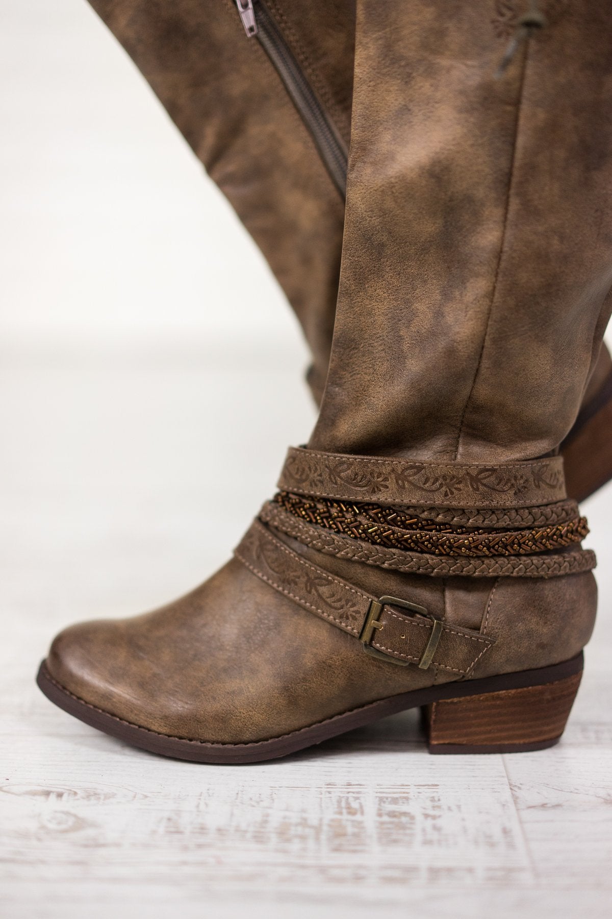 Not Rated Jurupa Boots Taupe The Pulse Boutique