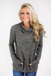 Cozy All Day Sweater ~ Charcoal