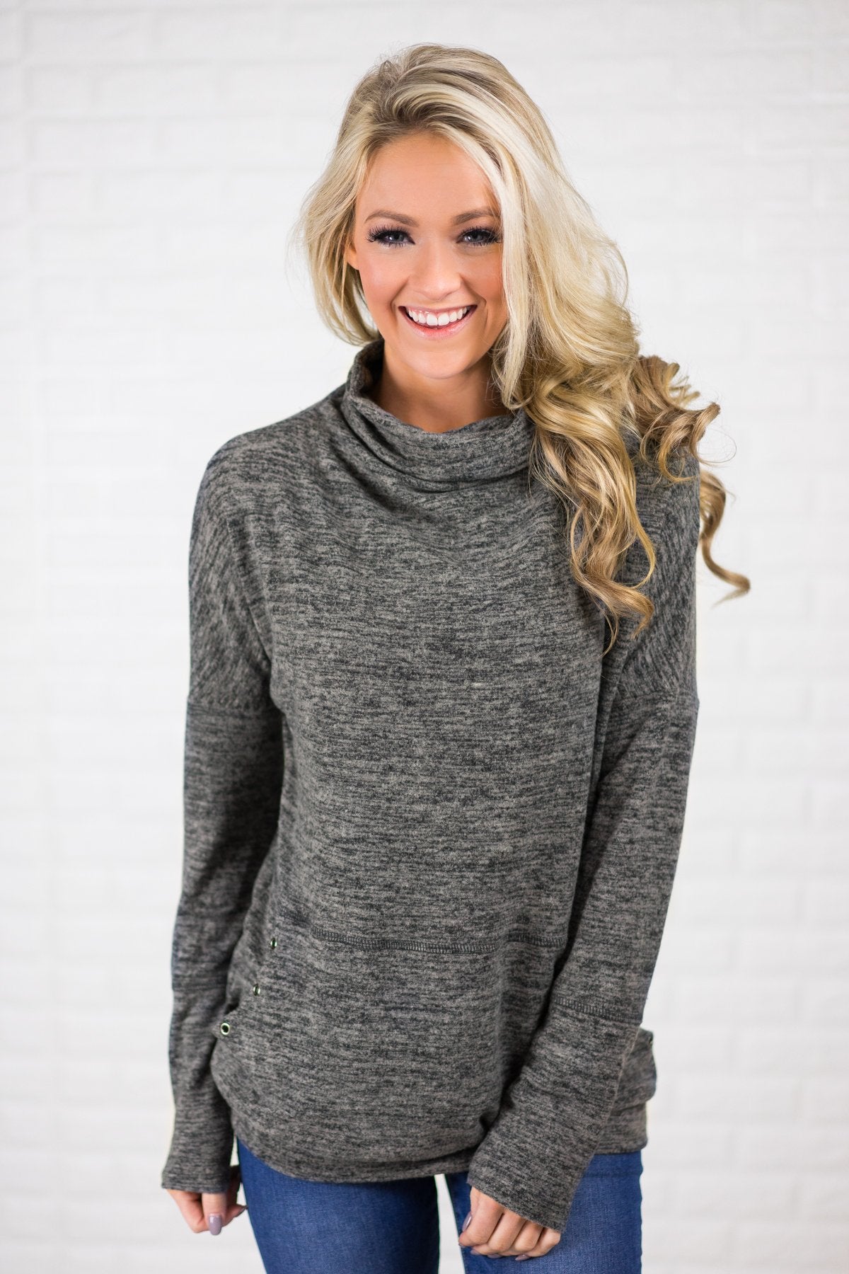 Cozy All Day Sweater ~ Charcoal