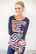 Hold You in My Arms Striped Floral Pocket Top