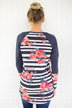 Hold You in My Arms Striped Floral Pocket Top