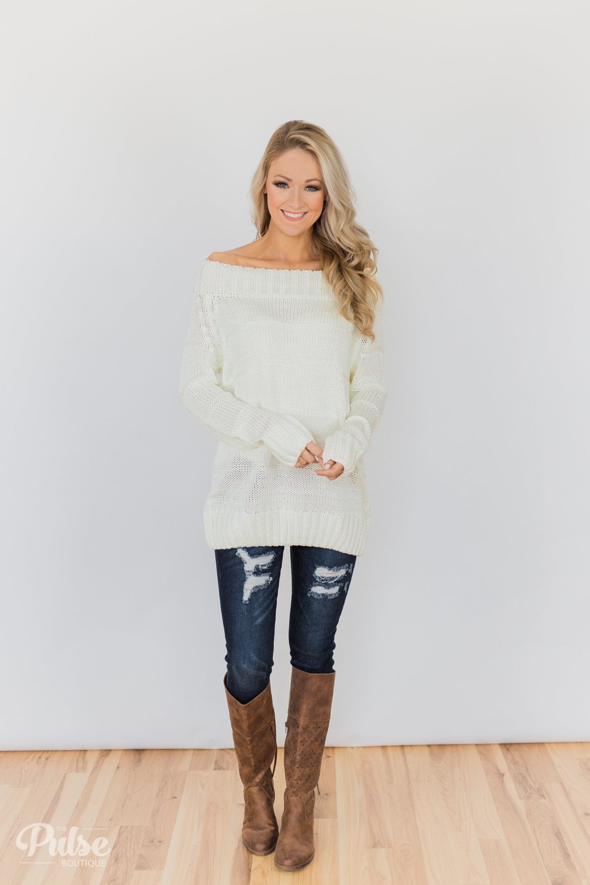 Cuddle Me Close Knitted Sweater- Ivory