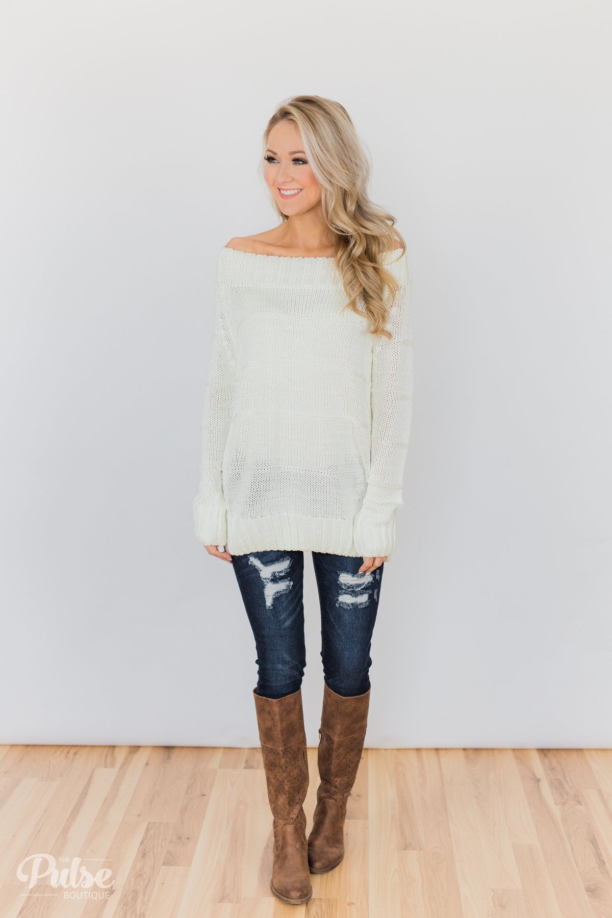 Cuddle Me Close Knitted Sweater- Ivory
