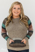 Look My Way Pullover Pocket Top- Taupe