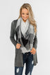 Lightweight Blanket Scarf- Black & Grey