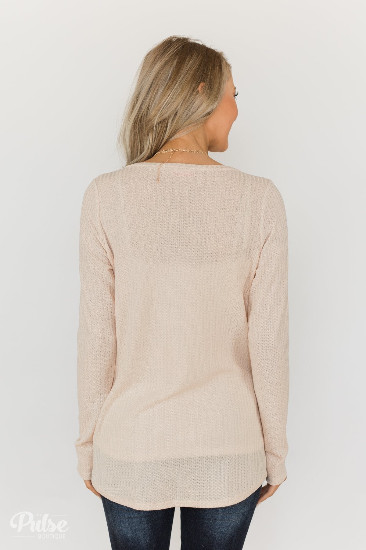 Twist of Something Special Thermal Top- Cream