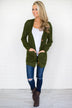 Forest Green Button Up Cardigan