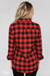 Plaid With The Fur Top- Red & Black