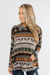 Feeling Festive Reindeer Print Hoodie- Grey, Olive, & Rust