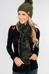 Knit Table Runner Scarf- Camo