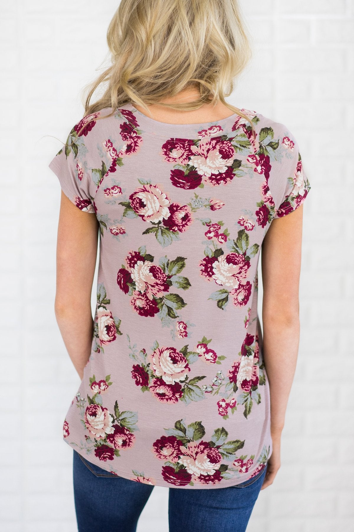 Lace Up Floral Top
