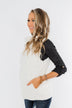 Faux Fur Zip Up Vest- Ivory