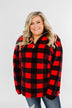 1/4 Zip Sherpa Pullover- Buffalo Plaid