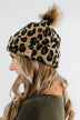 Leopard Pom Beanie- Neutral
