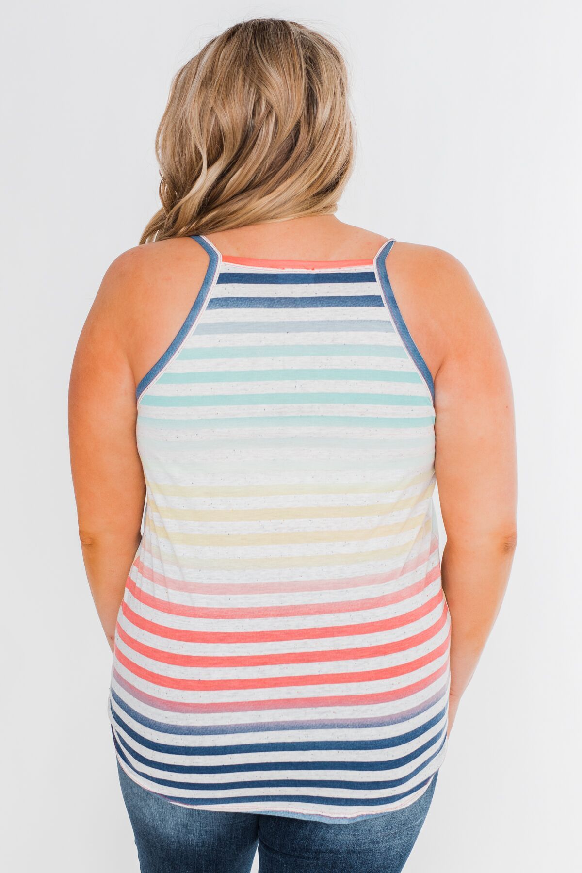 Laughing With You Tie Tank Top- Multi