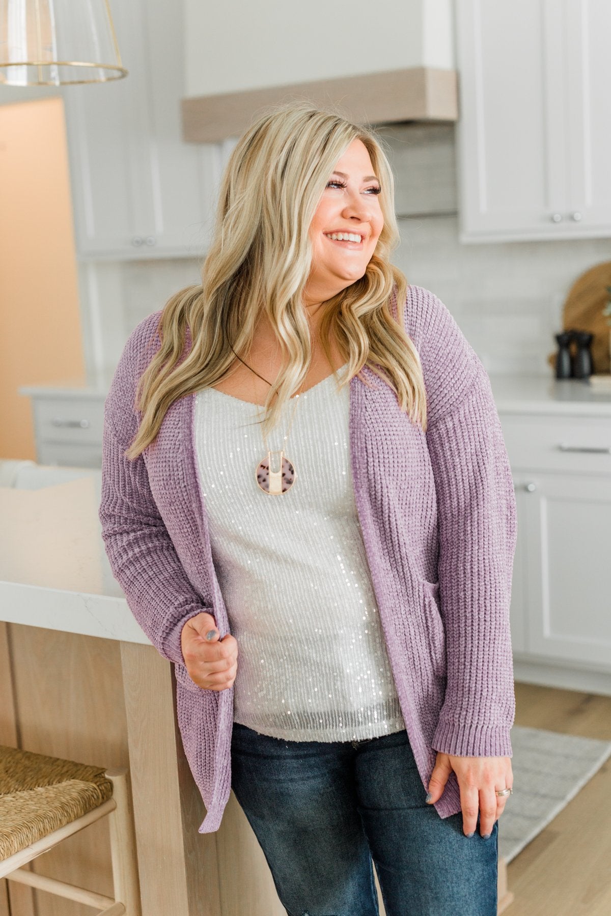 A new on sale day chenille cardigan