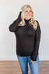Smooth Sailing Turtle Neck Top- Black