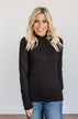 Smooth Sailing Turtle Neck Top- Black
