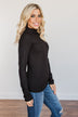 Smooth Sailing Turtle Neck Top- Black