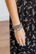 Dazzling 5-Piece Stackable Bracelet Set- Grey