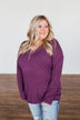 The Best Part V-Neck Sweater- Purple