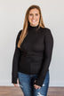 Smooth Sailing Turtle Neck Top- Black