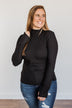 Smooth Sailing Turtle Neck Top- Black