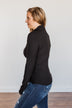 Smooth Sailing Turtle Neck Top- Black