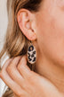 Stepping Out Leopard Dangle Earrings- Gold