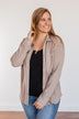 Thread & Supply Free Falling Lightweight Button Down Jacket- Taupe