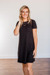 Cute & Comfy Pocket Dress- Black