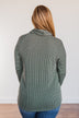 Delightfully Divine Cowl Neck Top- Olive