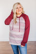 Better By Every Measure Hooded Top- Wine & Ivory