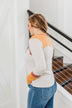 Fall Frenzy Long Sleeve Top- Oatmeal, Burnt Orange, & Rust