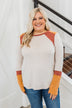 Fall Frenzy Long Sleeve Top- Oatmeal, Burnt Orange, & Rust