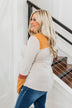 Fall Frenzy Long Sleeve Top- Oatmeal, Burnt Orange, & Rust