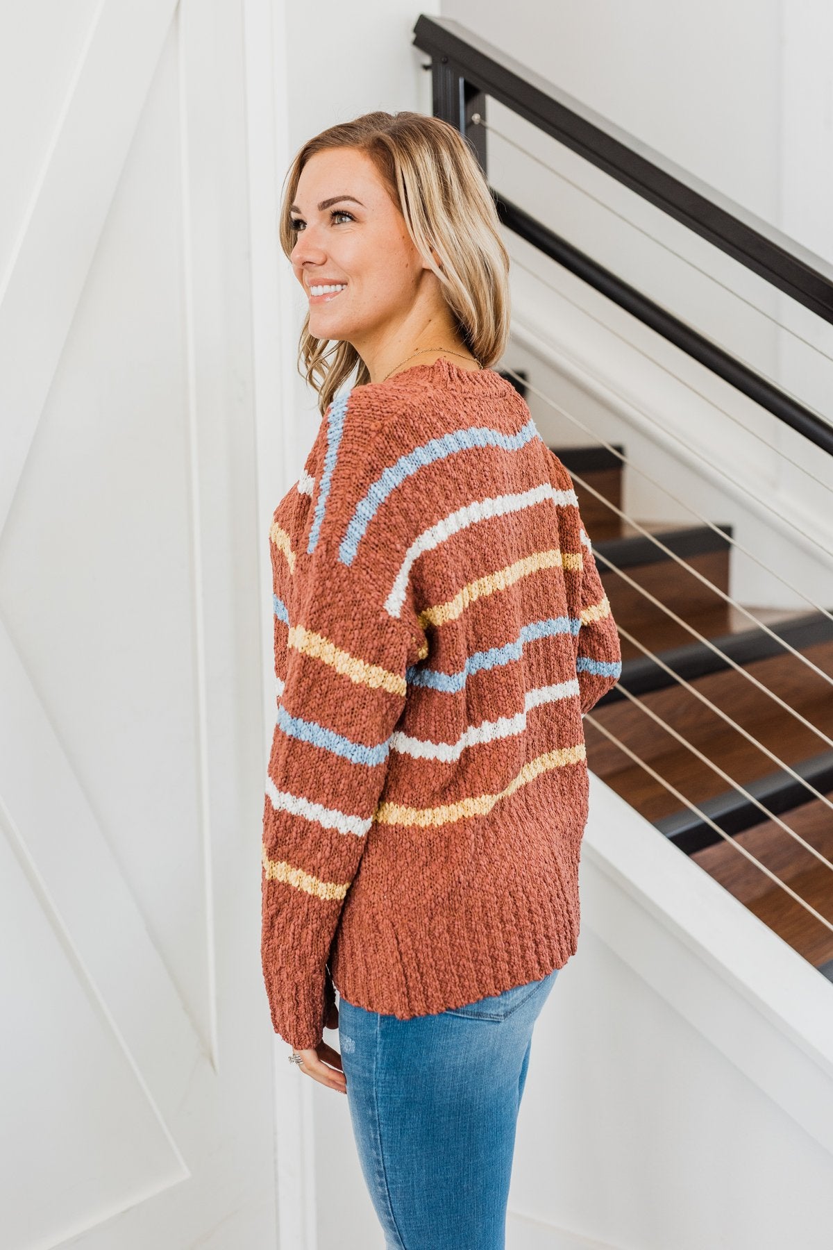 Colors Of The Wind Knit Sweater- Marsala