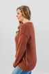 Anything Can Happen Knit Sweater- Deep Clay