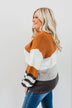 A Moment In Time Color Block Sweater- Camel