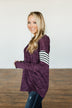 Far From Home Lightweight Hoodie- Plum