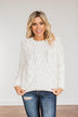 Where Life Leads Chenille Knit Sweater- Ivory