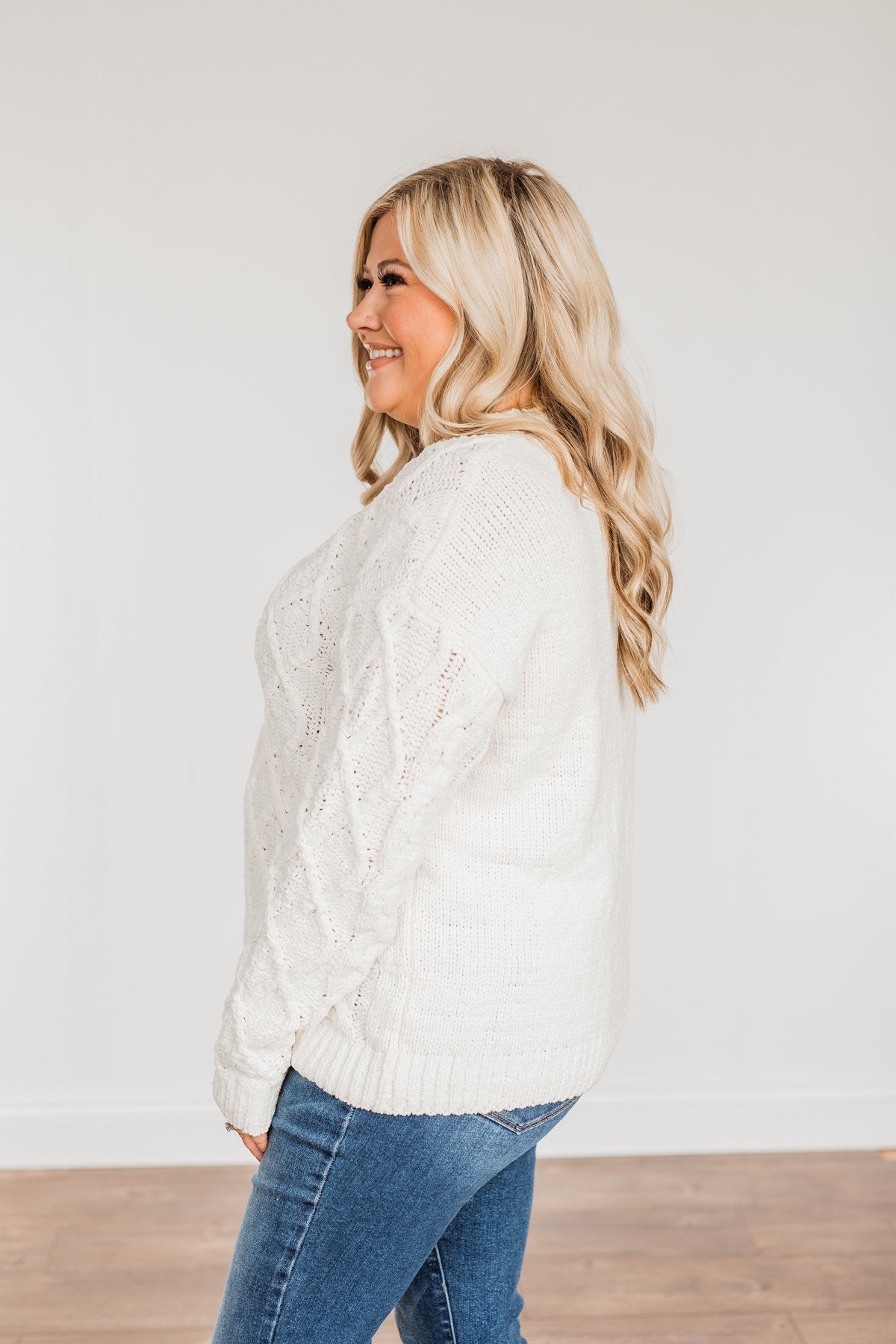 Where Life Leads Chenille Knit Sweater- Ivory