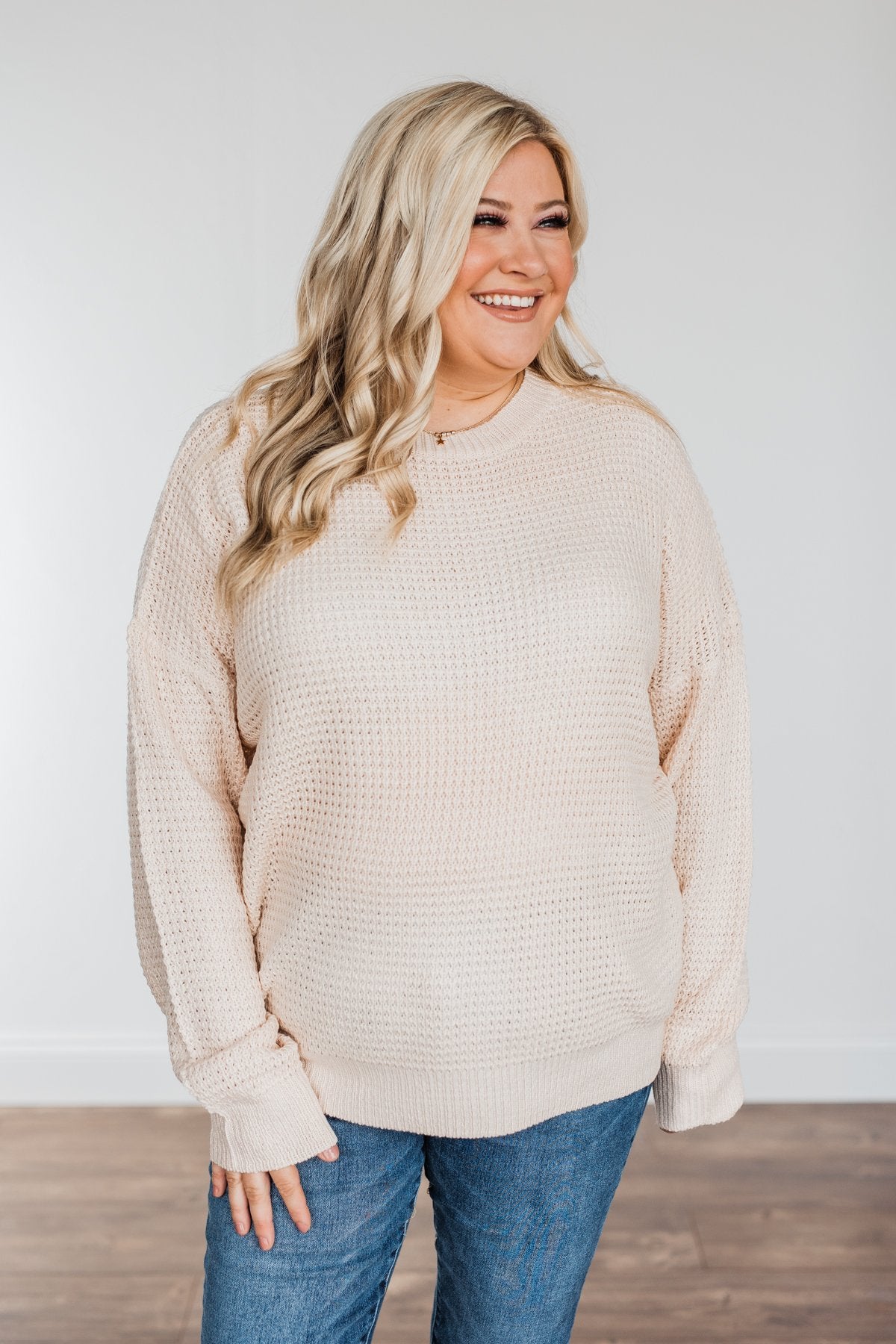 Captivating In Color Knit Sweater- Cream